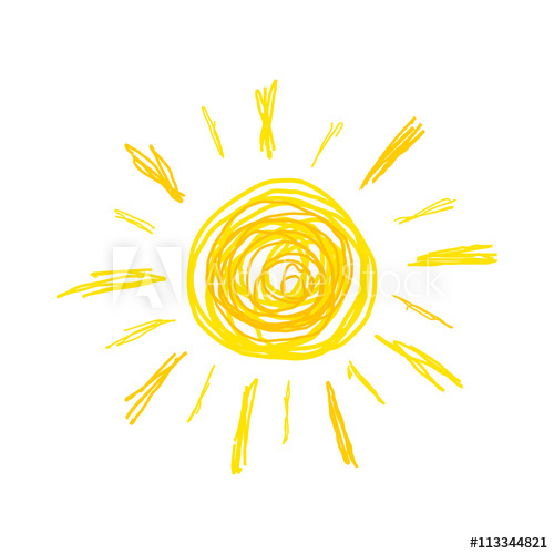 500x500 Sun Doodle Illustration