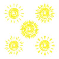 200x200 Doodle Sun Free Vector Art