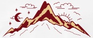 Mountains Month Sun Child Drawing Vector Drawing Men's Premium T 190x78 Mountains Month Sun Child Drawing Vector Drawing Men's Premium T