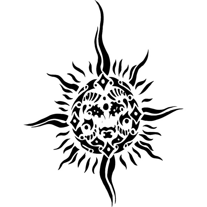 660x660 Sun Face Vector Image