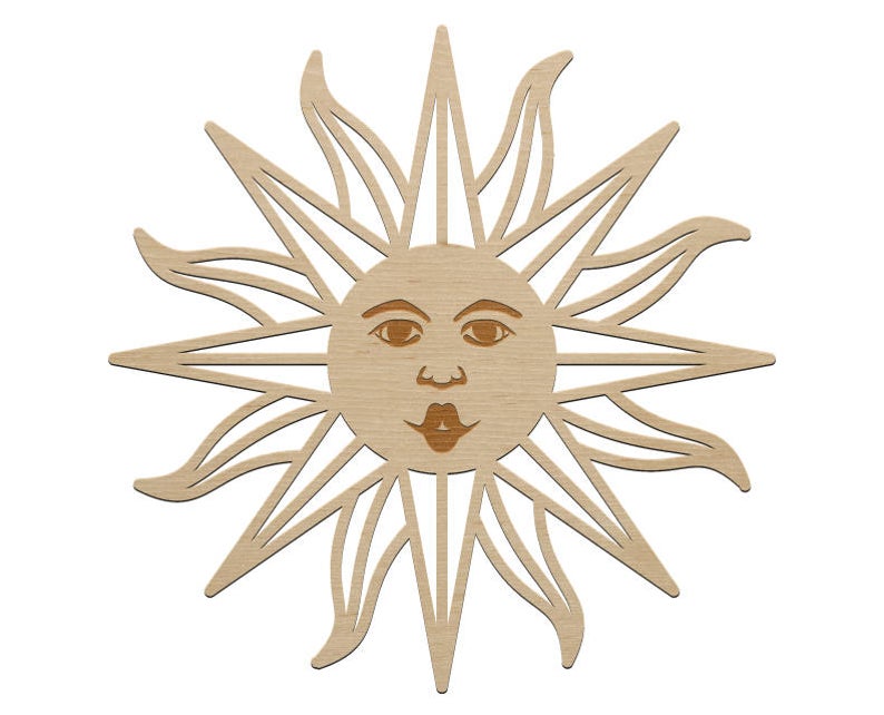 794x642 Sun Laser Pattern For Wall Clock Dxf Laser Cut Sun Template Etsy