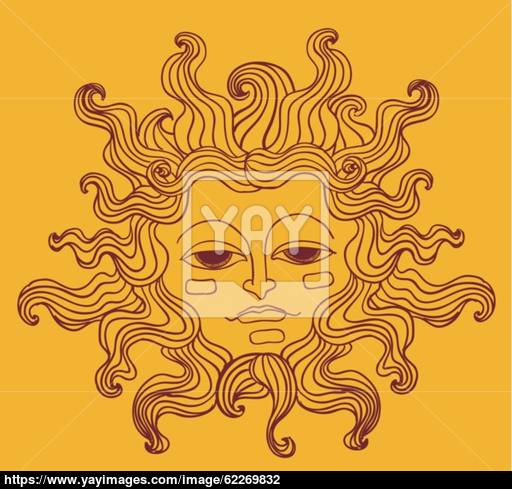 512x489 Sun Face Vector