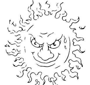 310x293 Sun Mean Face Vector Image Free Graphics Uihere