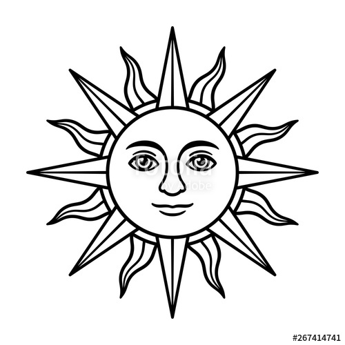 Sun Face Vector at Vectorified.com | Collection of Sun Face Vector free ...