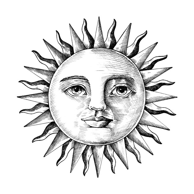 626x626 Hand Drawn Sun With Face Vector Premium Download