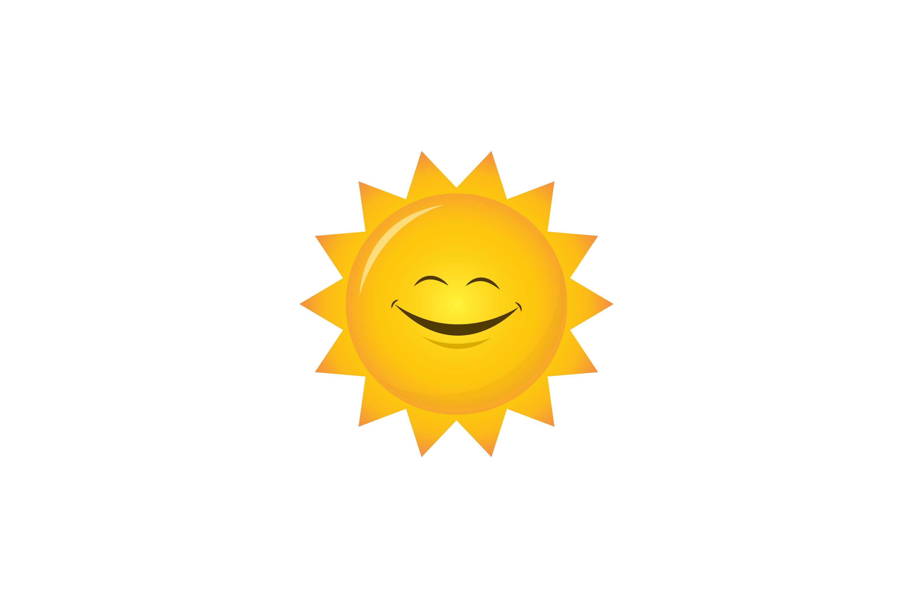 3125x2083 Sun Smile Vector Icon Graphic