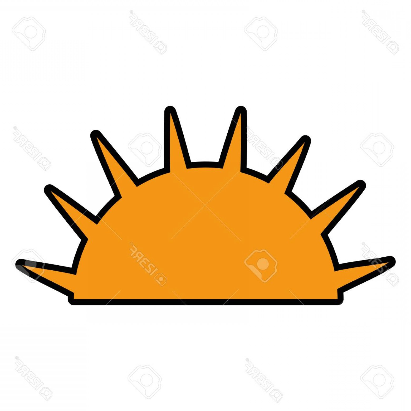 1560x1560 Photostock Vector Isolated Half Sun Icon Vector Illustration