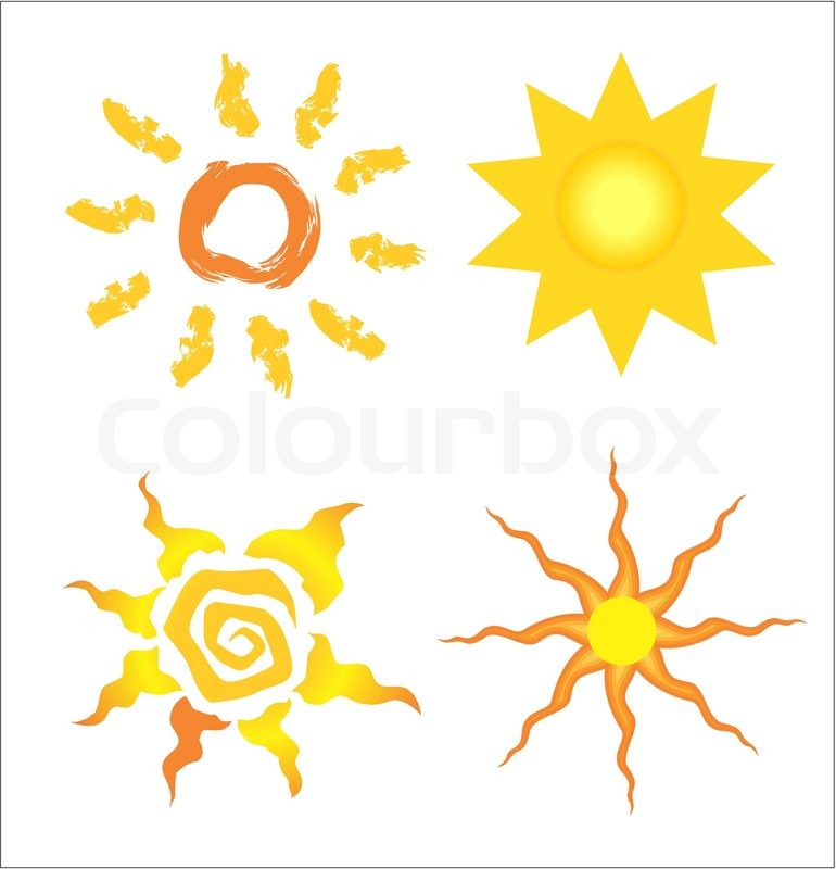 770x800 Stock Vector Of Cartoon Suns Sunny Stock Vector Colourbox