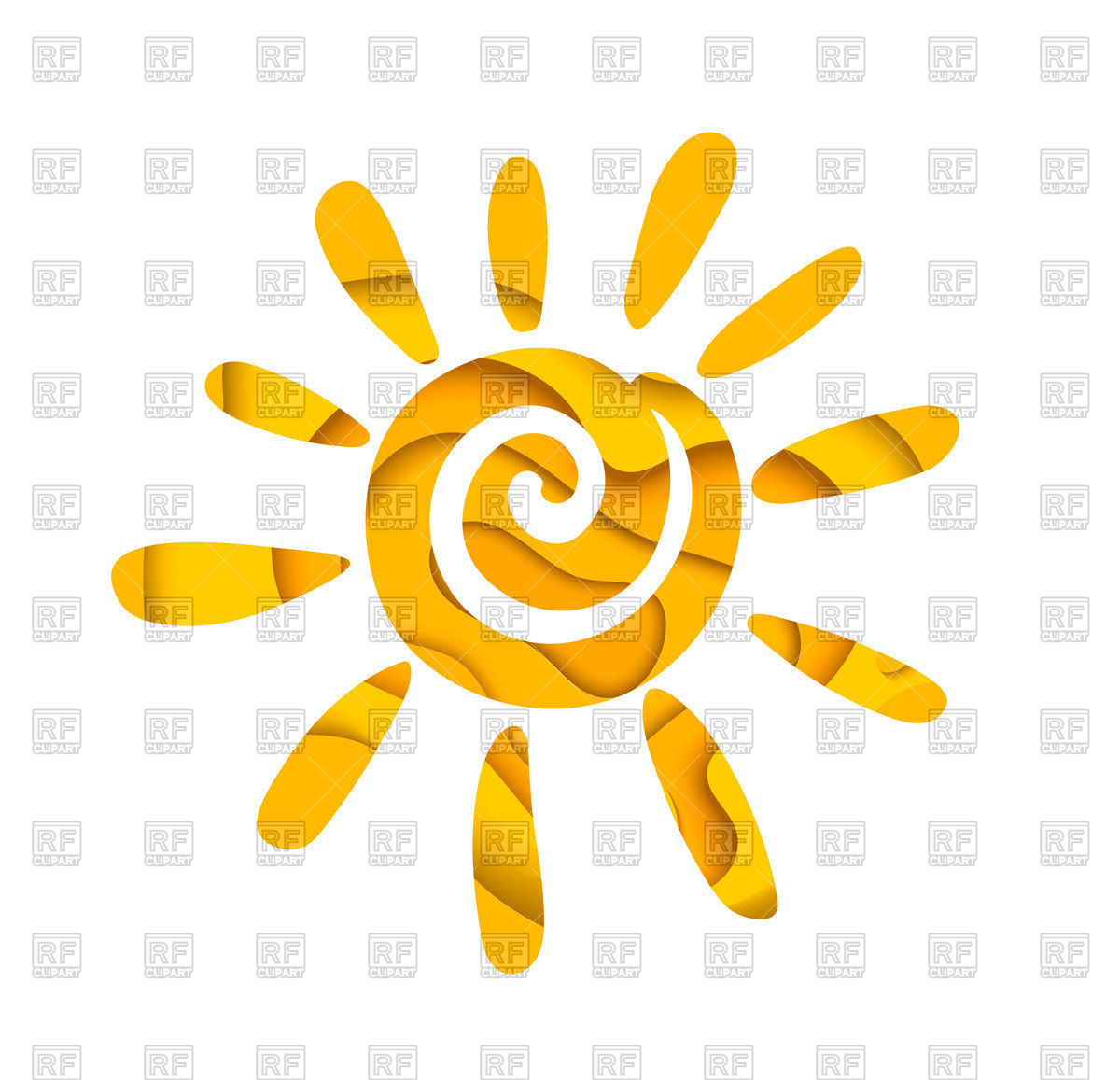 1200x1157 Cartoon Sun On White Background Vector Image Of Nature, Landscape