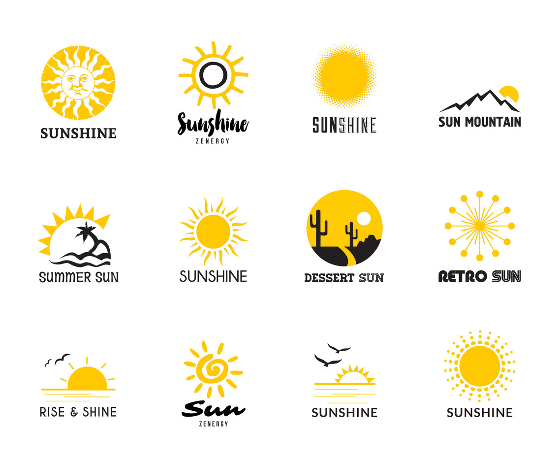 1136x936 Sun Logos Vector Set Vector Art Graphics