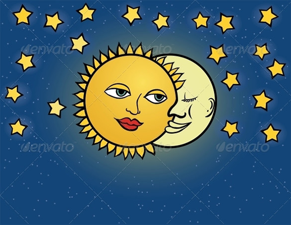 Sun And Moon Vector At Vectorified.com 