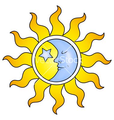Sun And Moon Vector 380x400 Sun And Moon Vector