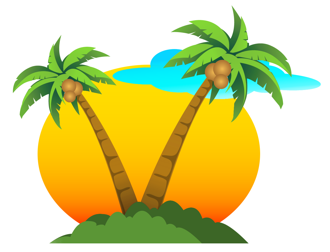 1308x997 Palms And Sun Png Vector