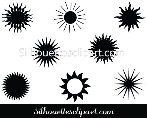 Sun Silhouette Vector Graphics Pack General Vector Graphics 500x400 Sun Silhouette Vector Graphics Pack General Vector Graphics
