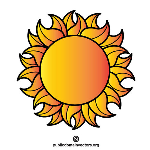 Planet Sun Vector Clip Art 500x500 Planet Sun Vector Clip Art