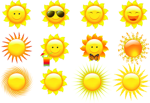 500x343 Elements Of Summer Sun Vector Art Free Download
