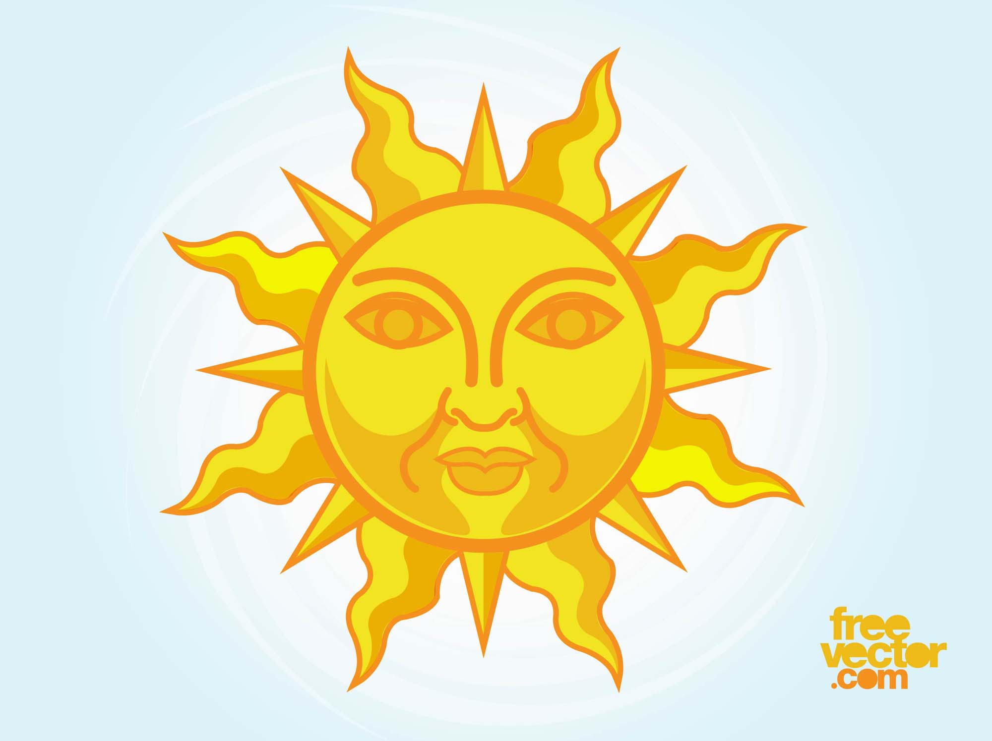 2000x1495 Stylized Sun Vector Art Graphics