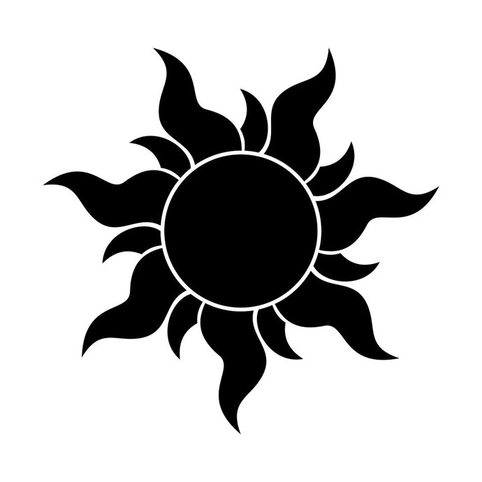 690x690 Tangled Rapunzel Sun Graphics Design Dxf Vectordesign