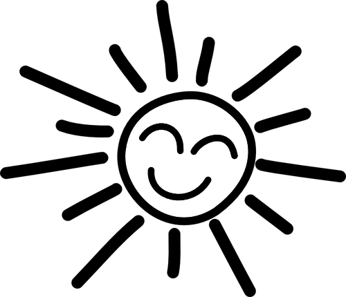 Happy Sun Vector Graphics 500x430 Happy Sun Vector Graphics