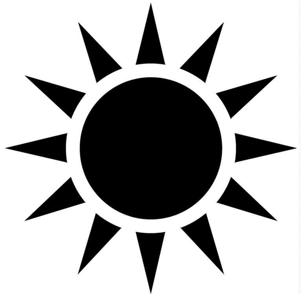 Sun Vector Black Images 600x587 Sun Vector Black Images