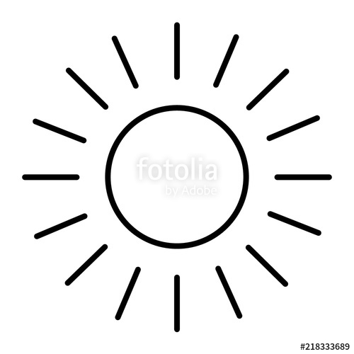 Sun Thin Line Icon Shining Sun Vector Illustration Isolated 500x500 Sun Thin Line Icon Shining Sun Vector Illustration Isolated