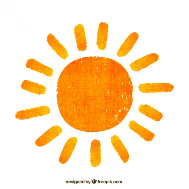626x626 Hand Painted Sun Vector Free Download