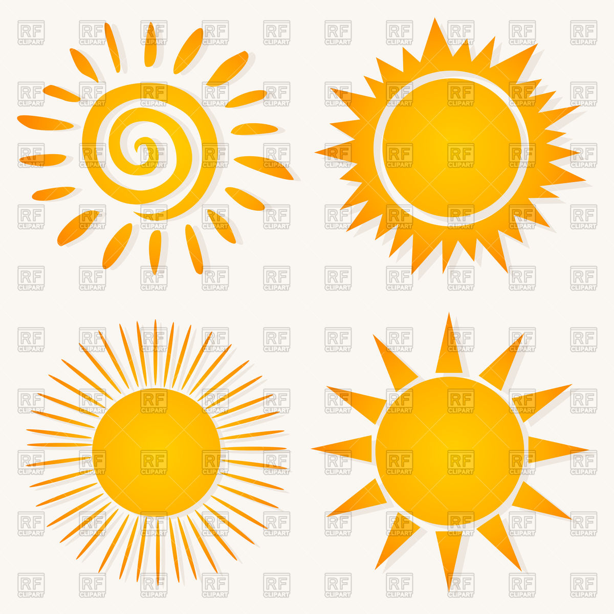 1200x1200 Set Of Icons Of Sun Vector Image Of Design Elements