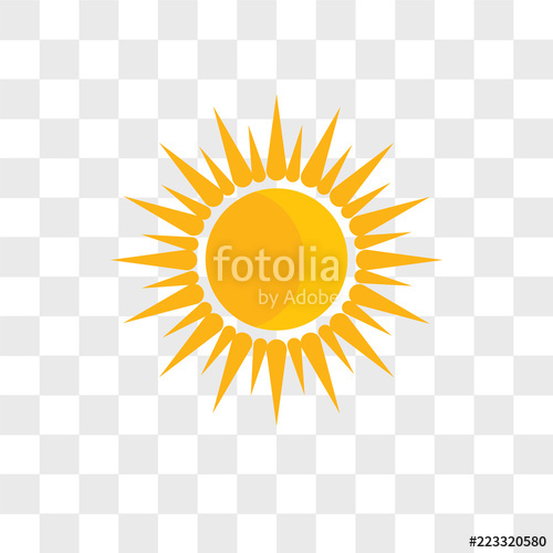 500x500 Sun Vector Icon Isolated On Transparent Background, Sun Logo