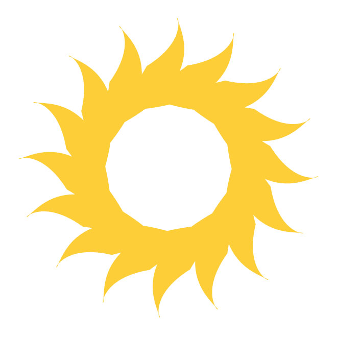 660x660 Sun Vector Shape For Logo Design