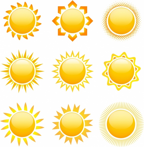 588x600 Original Sun Designs Free Vector In Adobe Illustrator