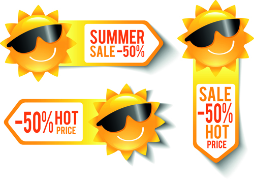 500x354 Summer Sale Discount Stickers With Sun Vector For Free Download
