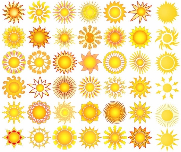 600x507 Sun Elements Collection Vector Free Vector In Encapsulated
