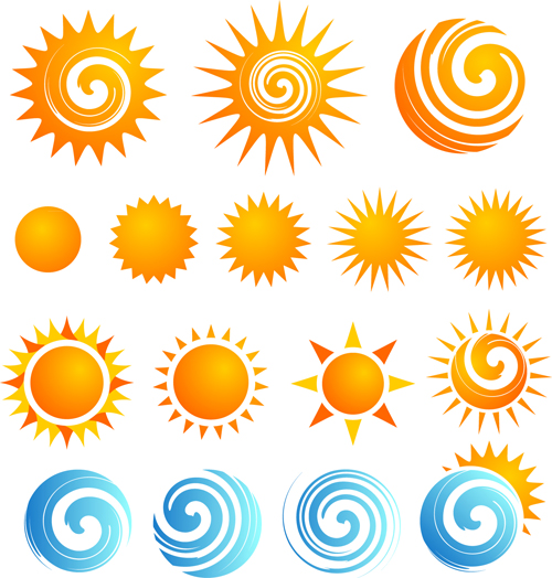 500x524 Sun Icons Design Elements Free Download