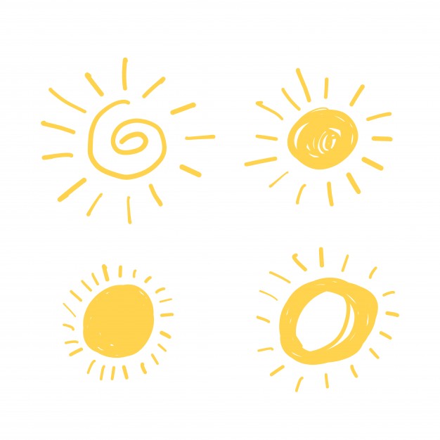 626x626 Yellow Doodle Sun Vector Free Download