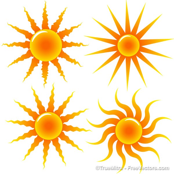 600x600 Download Free Sun Vector Set Vector Illustration