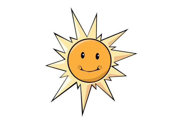 Smiling Sun Vector Graphic 580x386 Smiling Sun Vector Graphic