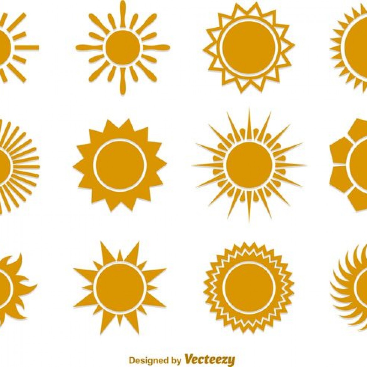 Free Vector Summer Sun Vector Flat Icons 1170x1170 Free Vector Summer Sun Vector Flat Icons