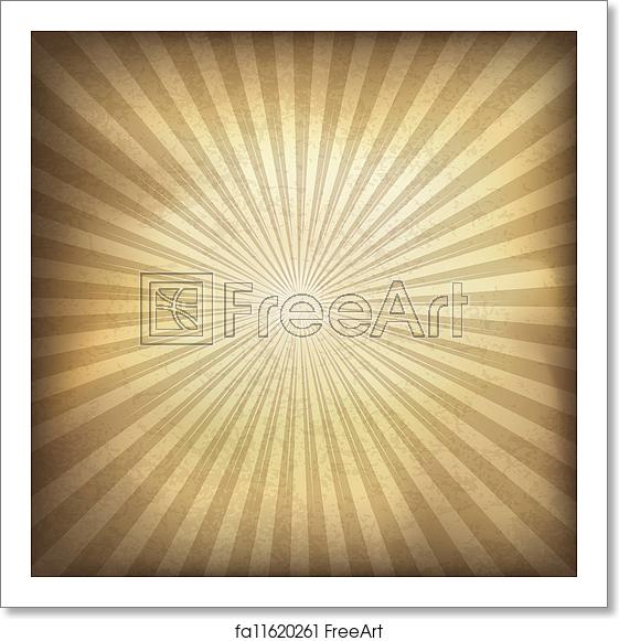 561x581 Free Art Print Of Retro Brown Sunburst Background Vector