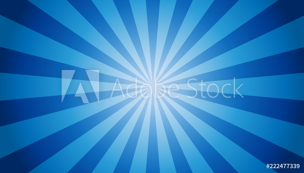 1000x571 Photo Art Print Blue Sunburst Background