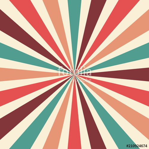 500x500 Retro Sunburst Background Vector Pattern With A Vintage Color