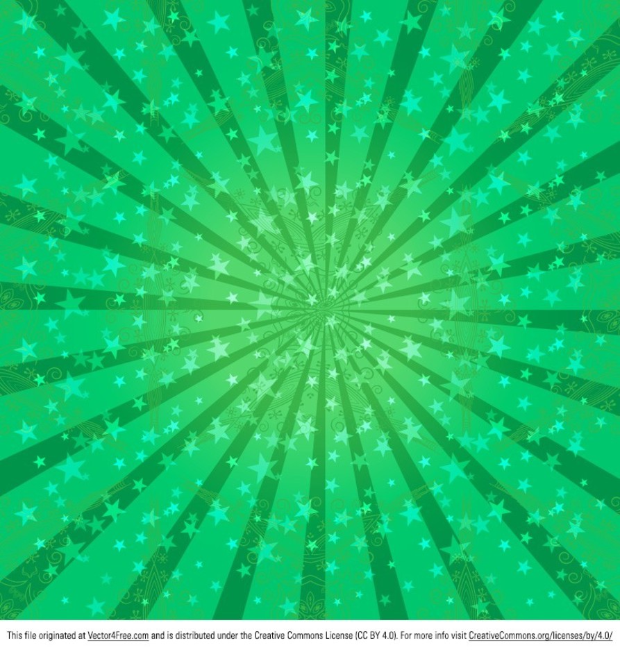893x936 Green Sunburst Vector