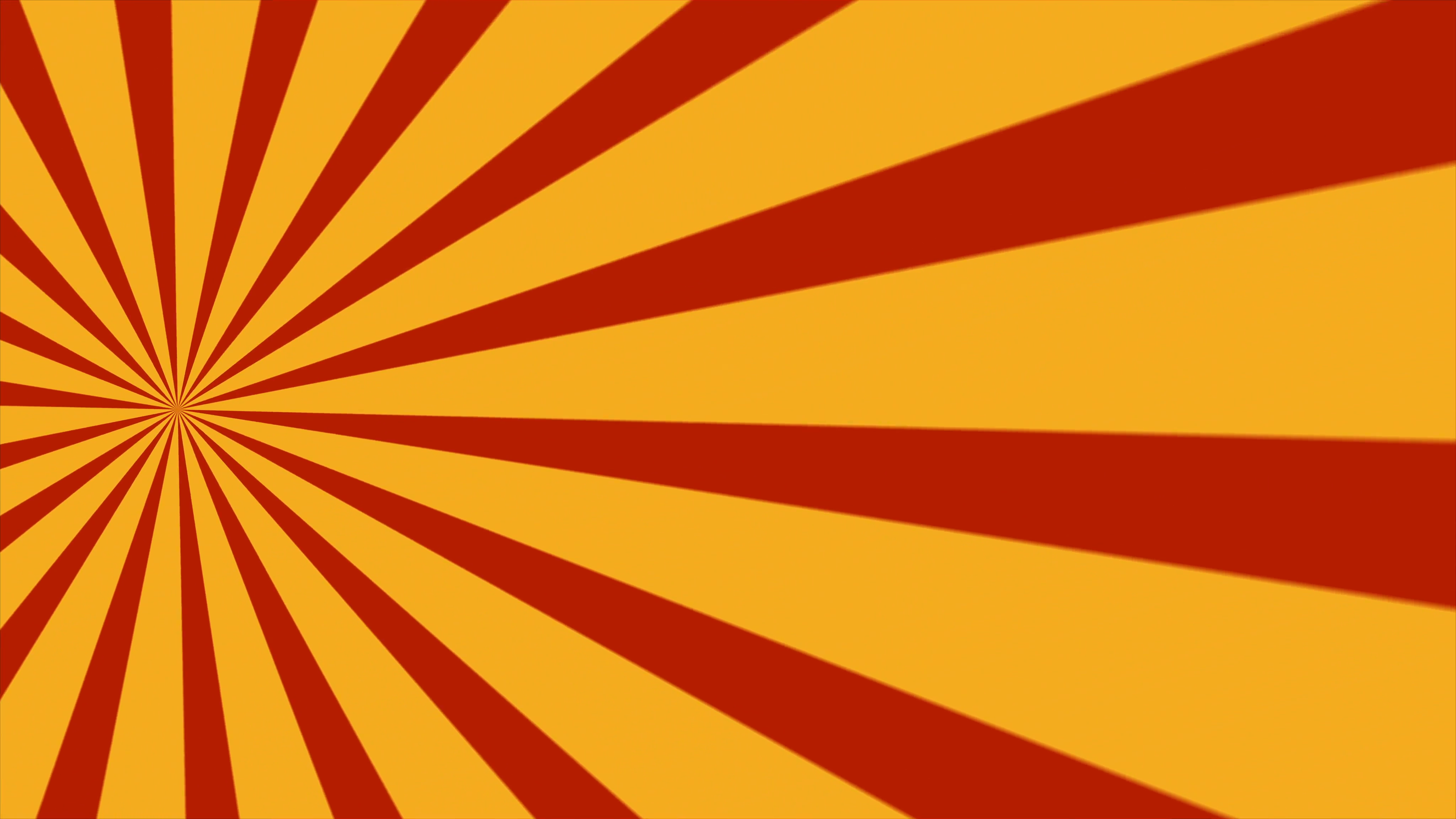 4096x2304 Retro Abstract Sunburst Background Loop Red Yellow Left Motion