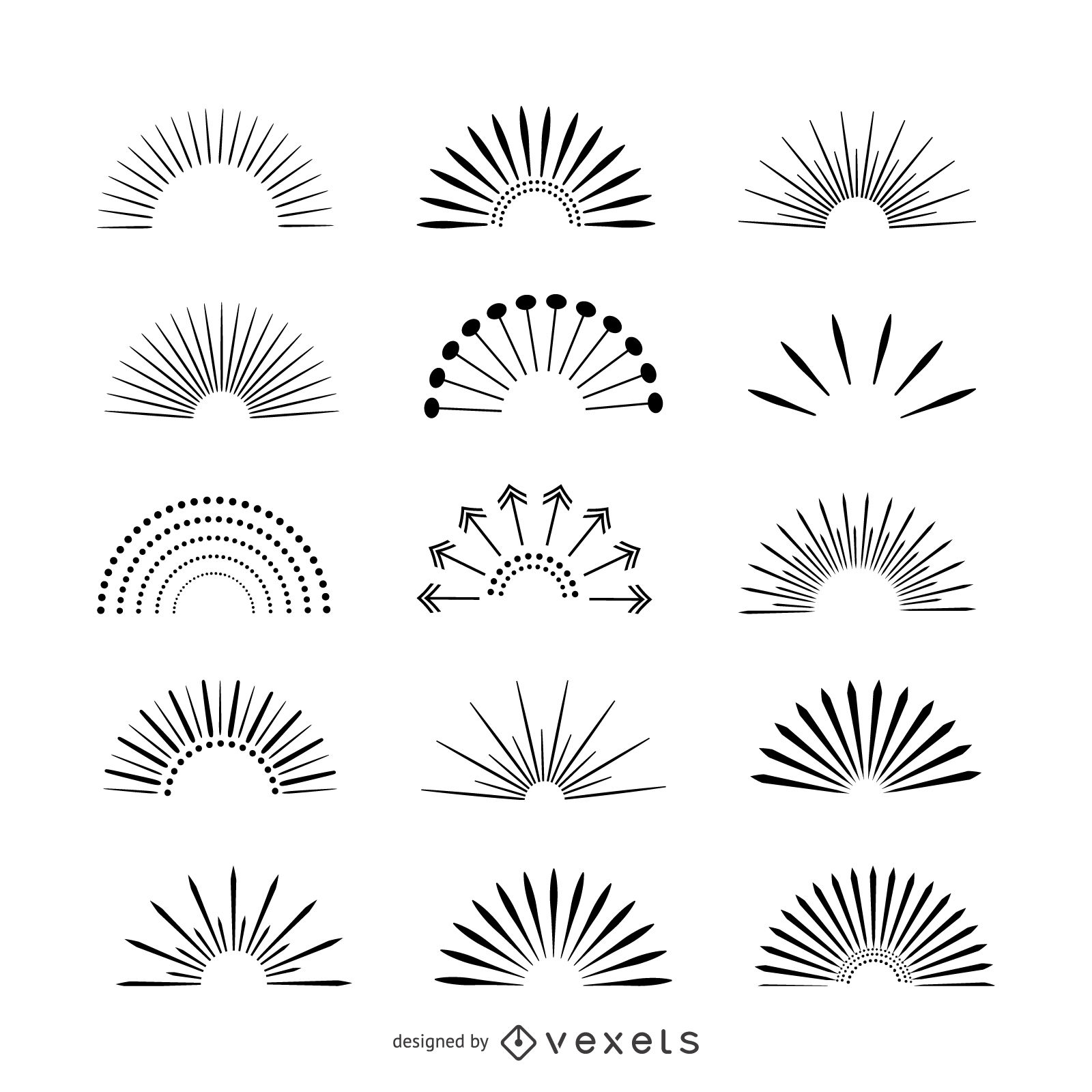 1600x1600 Sunburst Illustration Collection