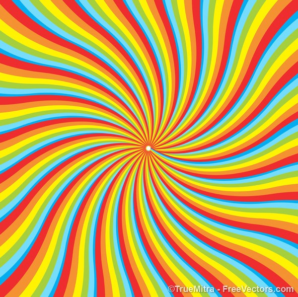 600x598 Download Free Colorful Sunburst Vector Vector Illustration