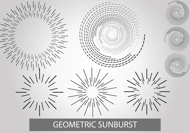 632x443 Geometric Sunburst Vector Set Free Vector Download Cannypic