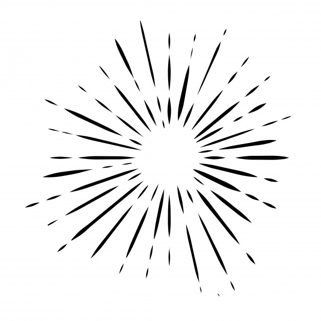 626x626 Black Doodle Sunburst Vector Free Download