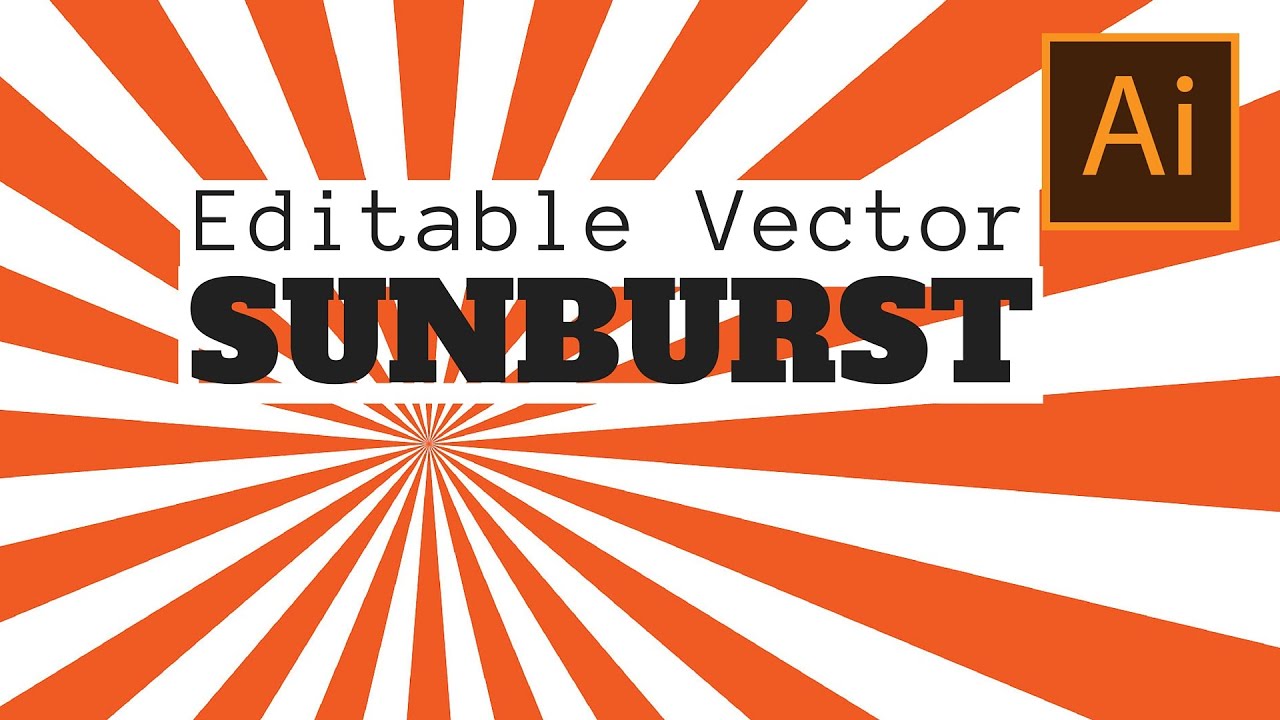 Create An Editable Sunburst In Illustrator 1280x720 Create An Editable Sunburst In Illustrator