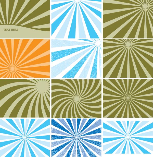 Free Retro Sunburst Background Vector 600x615 Free Retro Sunburst Background Vector