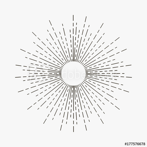 Vintage Sunburst Linear Sun Rays Hipster Retro Starburst Element 500x500 Vintage Sunburst Linear Sun Rays Hipster Retro Starburst Element