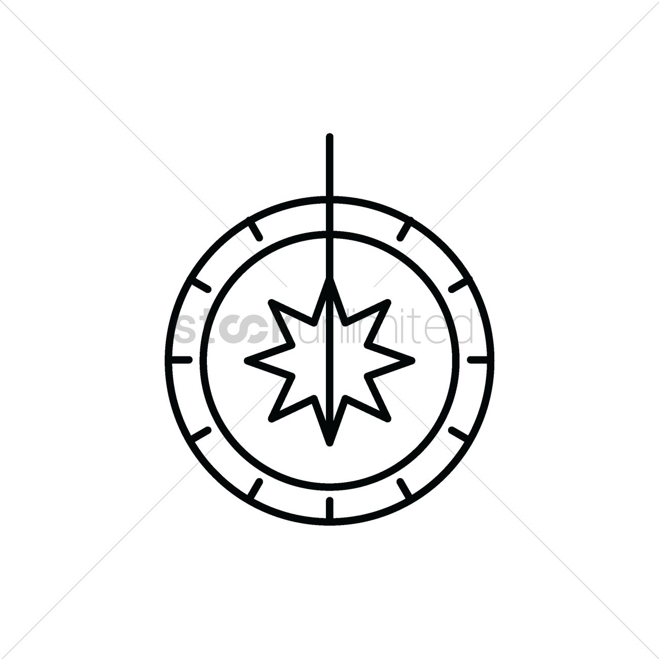 1300x1300 Sundial Icon Vector Image